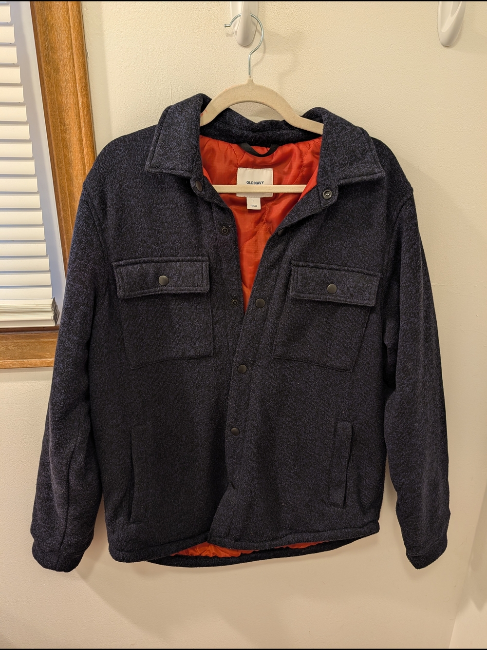 Old Navy Men's Navy Quilted-Lined Shacket Jacket